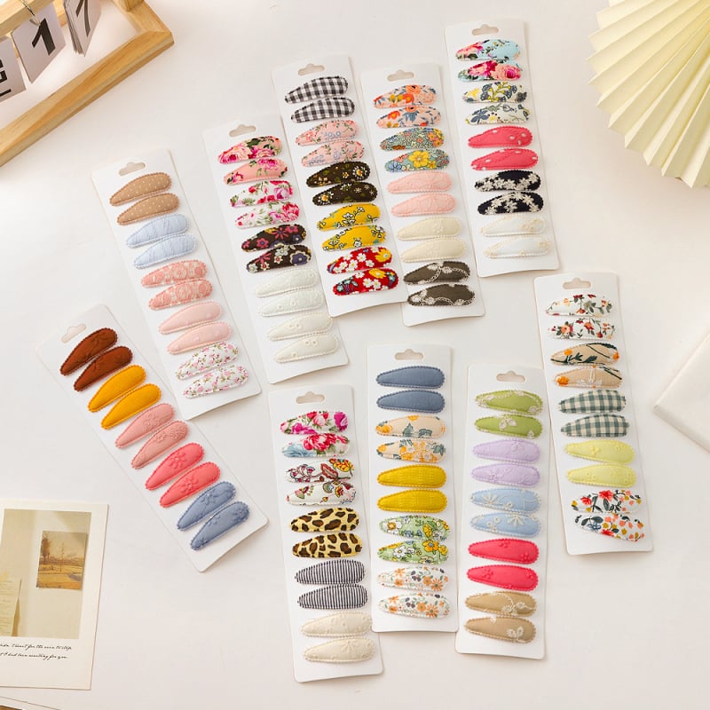 Детска фиба за коса с Bb клип - ръчно изработена, бродирана, принт с капки, свеж и сладък стил, аксесоари за глава