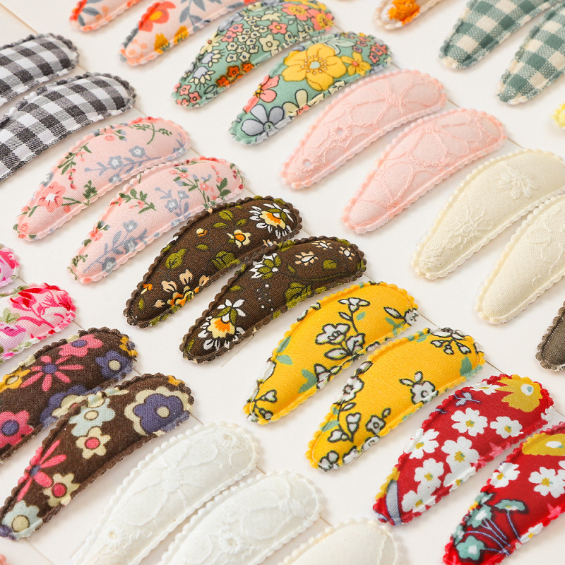 Детска фиба за коса с Bb клип - ръчно изработена, бродирана, принт с капки, свеж и сладък стил, аксесоари за глава