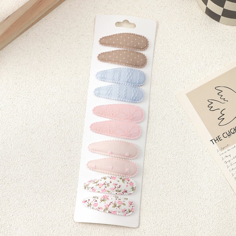 Детска фиба за коса с Bb клип - ръчно изработена, бродирана, принт с капки, свеж и сладък стил, аксесоари за глава