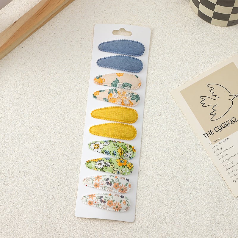 Детска фиба за коса с Bb клип - ръчно изработена, бродирана, принт с капки, свеж и сладък стил, аксесоари за глава