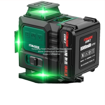 12-ridade lasernivell, automaatne taseme seadmine, välistingimustes kasutamiseks, seinale paigaldatav, infrapunane laser