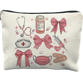 Козметична чанта от канва, водоустойчива, подплата полиестер, преносима, с аниме принт