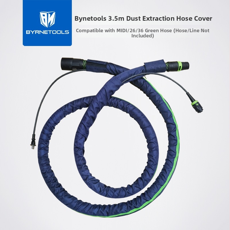 Tolmuimeja tarvikute komplekt: toru mansett, tolmukogujatoru kate, riidest kate, kuiva freespimise vöö, kahekordne kaitseümbris