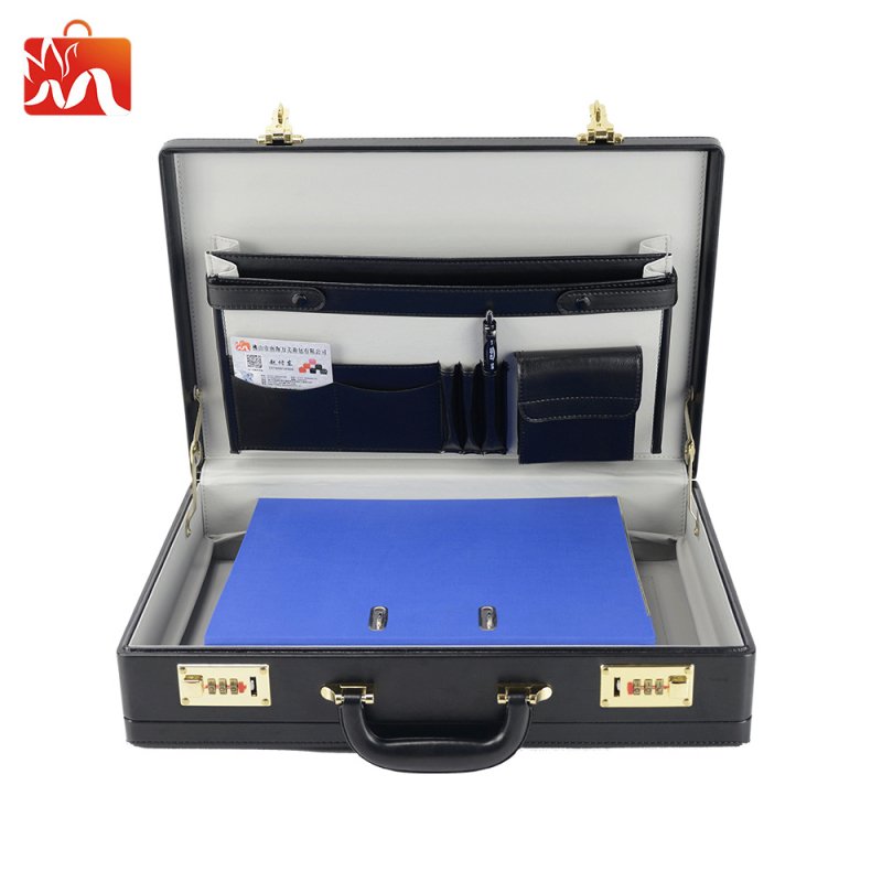 Misha Mei PU кожен бизнес куфар за документи, стил за делово пътуване, функционален