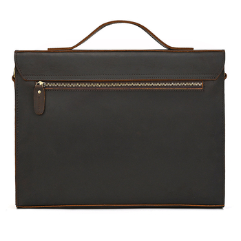 Мъжка кожена чанта за през рамо, първи слой телешка кожа, подплата полиестер‑памук, износоустойчива