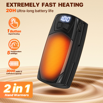 Затопляч за ръце с катарама, модел Aoyun Aoy-818, вградена литиево-полимерна батерия 2000-4000 mAh, 8-12 ч работа, разсейване на топлината чрез алуминиев лист