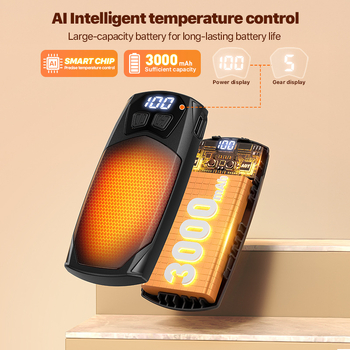 Затопляч за ръце с катарама, модел Aoyun Aoy-818, вградена литиево-полимерна батерия 2000-4000 mAh, 8-12 ч работа, разсейване на топлината чрез алуминиев лист