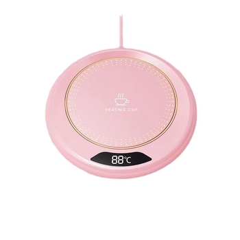 База за подгряване на чаша с регулируема температура (постоянна температура, захранване от мрежата, механично управление, автоматично изключване, кръгъл дизайн, пластмасов корпус)