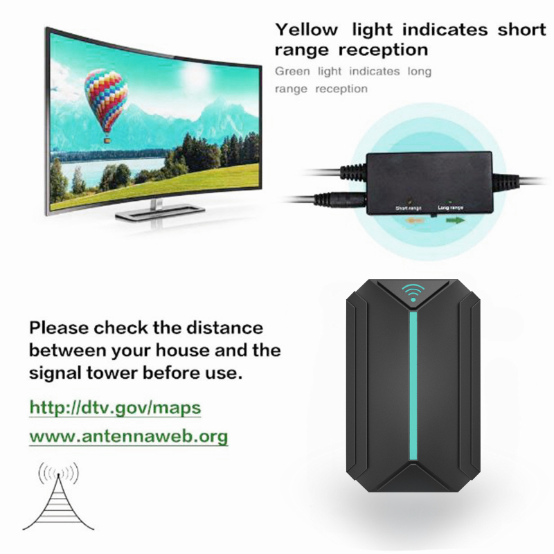 4K телевизионна антена с DVB-T, DTMB и ISDB — цифрова антена за вътрешно и външно ползване