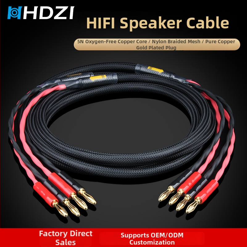 HiFi kõlarikaabel – kuldplaatin, hapnikuvaba vask tuum, puhas vask, mõeldud võimendi ja kõlarite ühendamiseks, CCC sertifikaat