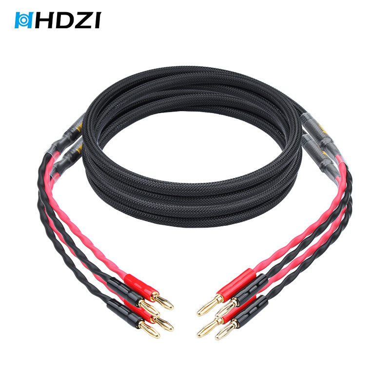 HiFi говорителен кабел – златно покритие, мед без кислородно ядро, чиста мед за връзка между усилвател и говорители, CCC сертифициран