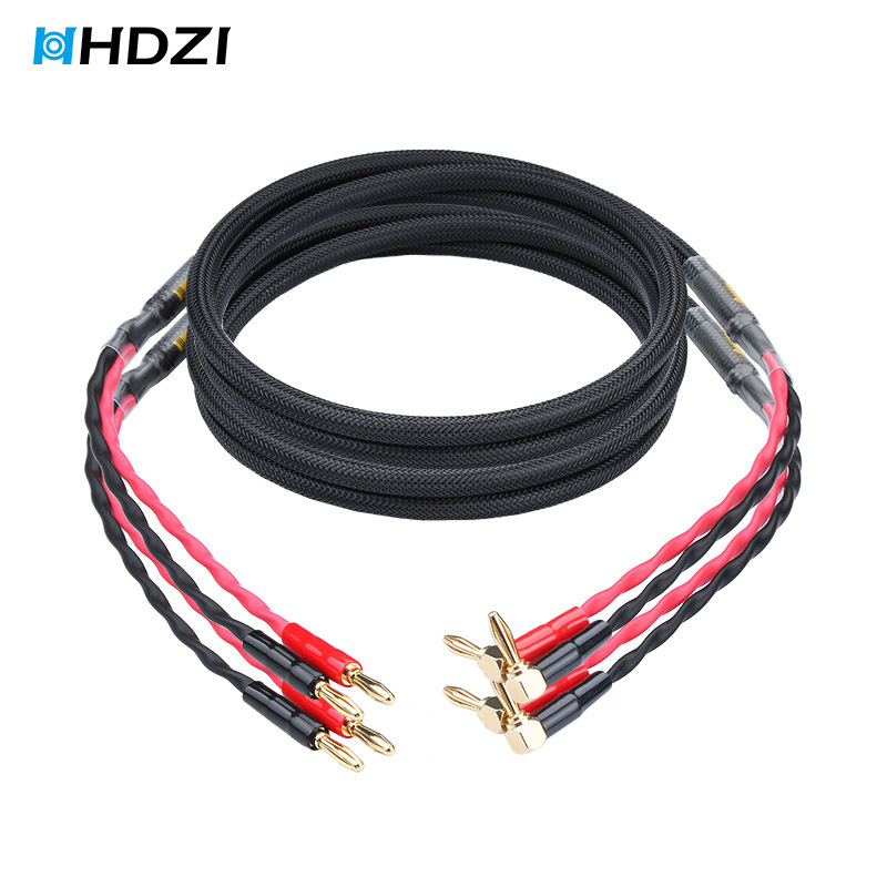 HiFi говорителен кабел – златно покритие, мед без кислородно ядро, чиста мед за връзка между усилвател и говорители, CCC сертифициран