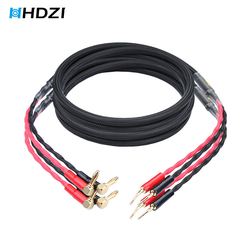 HiFi говорителен кабел – златно покритие, мед без кислородно ядро, чиста мед за връзка между усилвател и говорители, CCC сертифициран