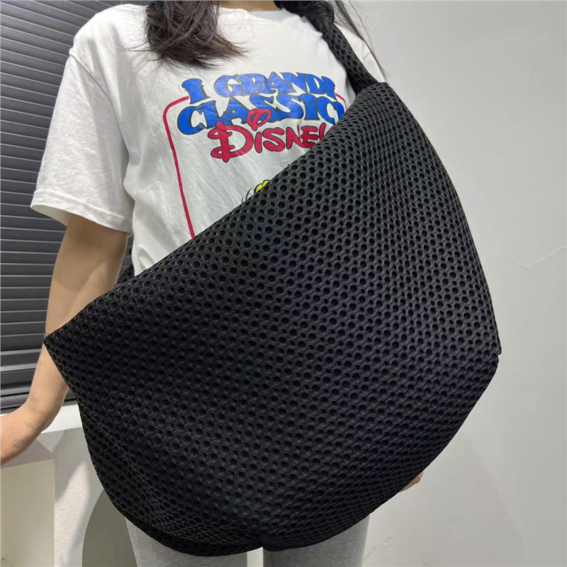 Nailonist naiste crossbody kott — linnalise lihtsuse stiil, horisontaalse ruudu kujuga, tõmblukk, mobiiltelefoni tasku