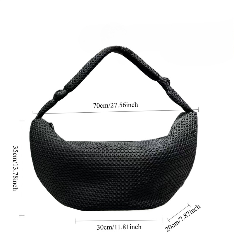 Nailonist naiste crossbody kott — linnalise lihtsuse stiil, horisontaalse ruudu kujuga, tõmblukk, mobiiltelefoni tasku