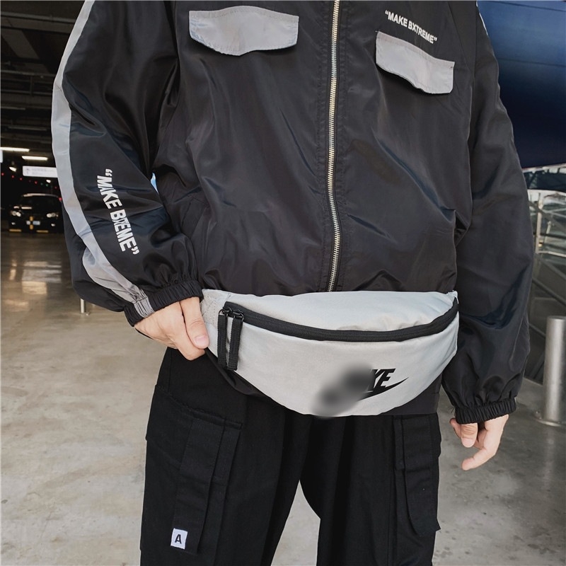 Мъжка чанта за гърдите - уличен стил, Oxford плат, дишаща и водоустойчива, подплата полиестер, пролет 2024