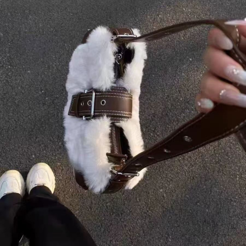 Τσάντα PU crossbody, με ένα λουρί, κλείσιμο με φερμουάρ, εσωτερική θήκη για κινητό, στυλ δρόμου