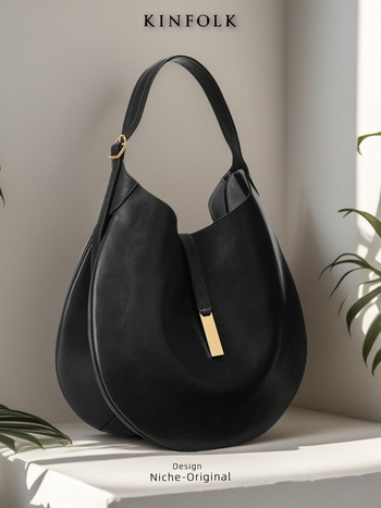 Dumpling bag за жени с дизайн за подмишница, материал супер влакна, PU подплата, магнитно затваряне, джоб за мобилен телефон