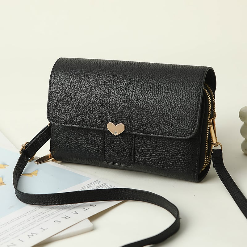 Μίνι τετράγωνη τσάντα PU, κλείσιμο με λουκέτο, εσωτερική θήκη με φερμουάρ και θήκη για κινητό, μία ιμάντα ώμου, οριζόντιο τετράγωνο σχήμα, Άνοιξη 2025