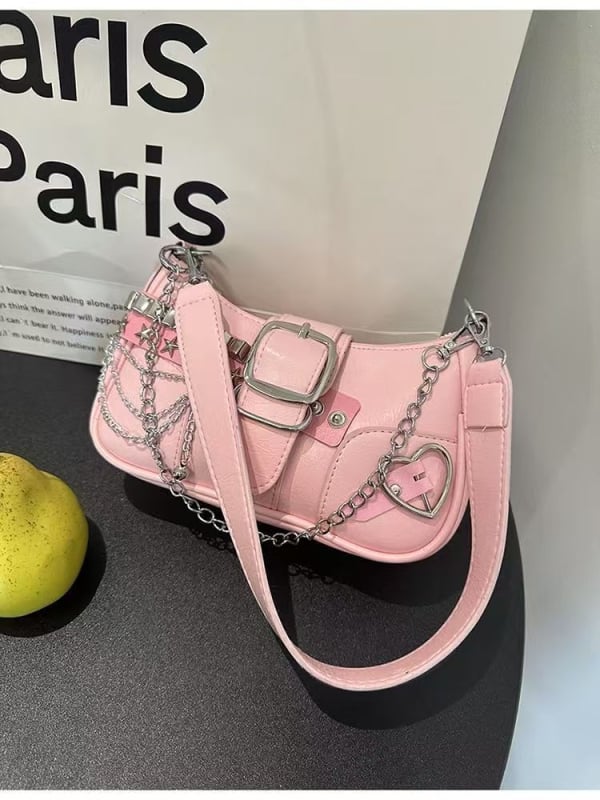 Τσάντα PU με διπλούς ιμάντες, κλείσιμο με φερμουάρ, οριζόντια τετράγωνη σιλουέτα, λαμιναρισμένο εσωτερικό με θήκη με φερμουάρ, μεσαία έως μαλακή σκληρότητα