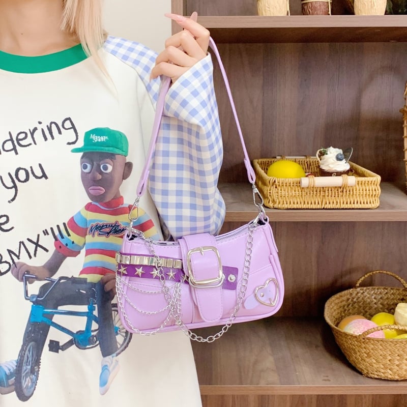 Τσάντα PU με διπλούς ιμάντες, κλείσιμο με φερμουάρ, οριζόντια τετράγωνη σιλουέτα, λαμιναρισμένο εσωτερικό με θήκη με φερμουάρ, μεσαία έως μαλακή σκληρότητα