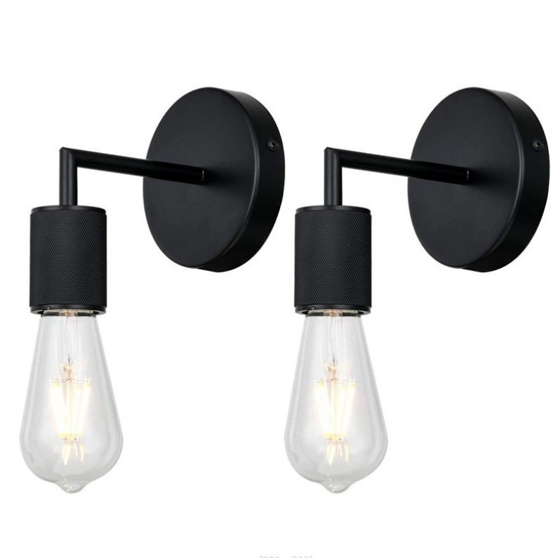 Настенна лампа от желязо с абажур и корпус от желязо, светлинен източник: накалена лампа, напрежение ≤36V