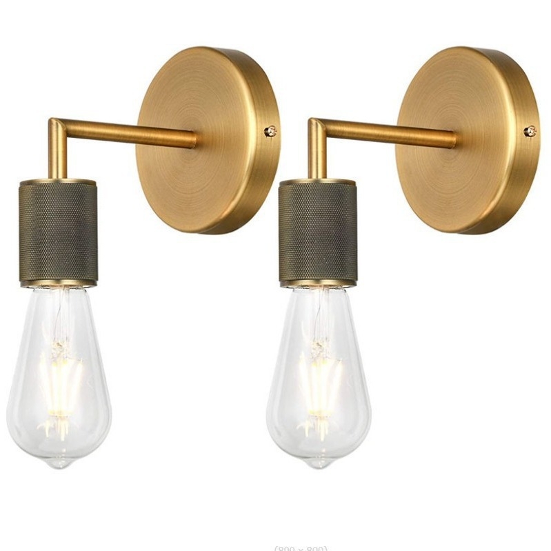 Настенна лампа от желязо с абажур и корпус от желязо, светлинен източник: накалена лампа, напрежение ≤36V