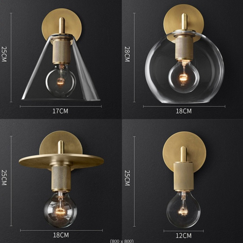 Настенна лампа от желязо с абажур и корпус от желязо, светлинен източник: накалена лампа, напрежение ≤36V