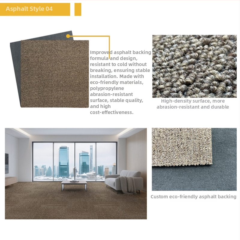 Kontori vaip PVC, ruuduline põrandamatt, masinane kudumine, polüpropüleeni kiud 51–60%