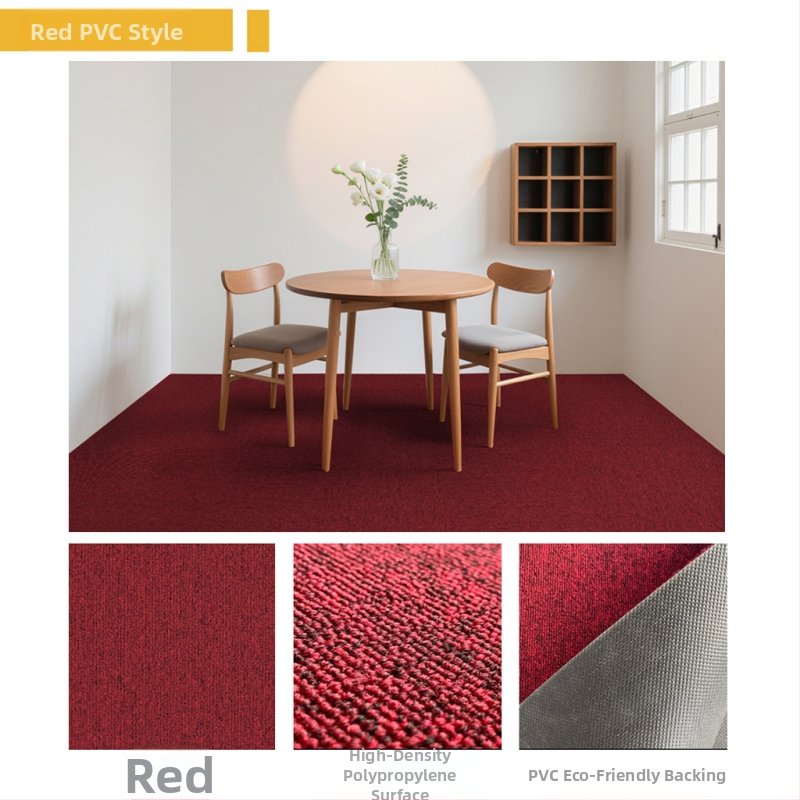 Kontori vaip PVC, ruuduline põrandamatt, masinane kudumine, polüpropüleeni kiud 51–60%