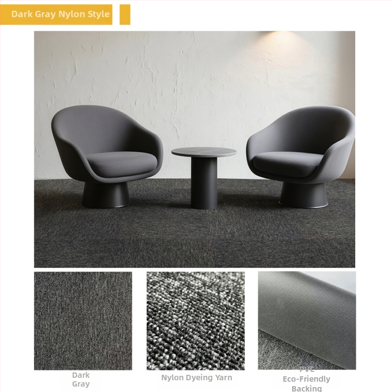 Kontori vaip PVC, ruuduline põrandamatt, masinane kudumine, polüpropüleeni kiud 51–60%