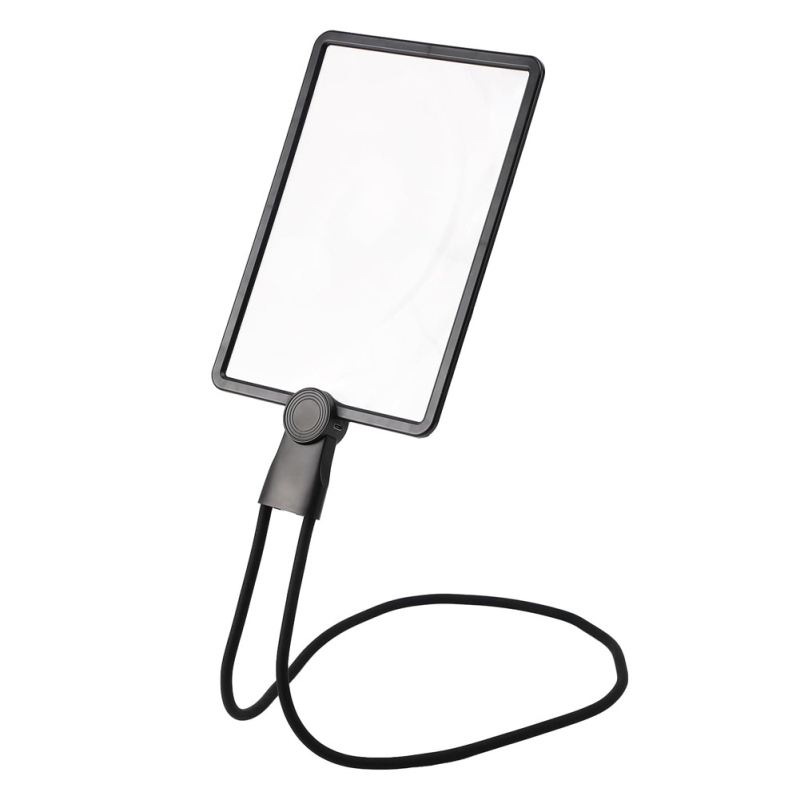 Sonke 8039-5 Зареждаема квадратна лупа с 50 LED за ръчно, настолно използване и носене около врата — HD четене