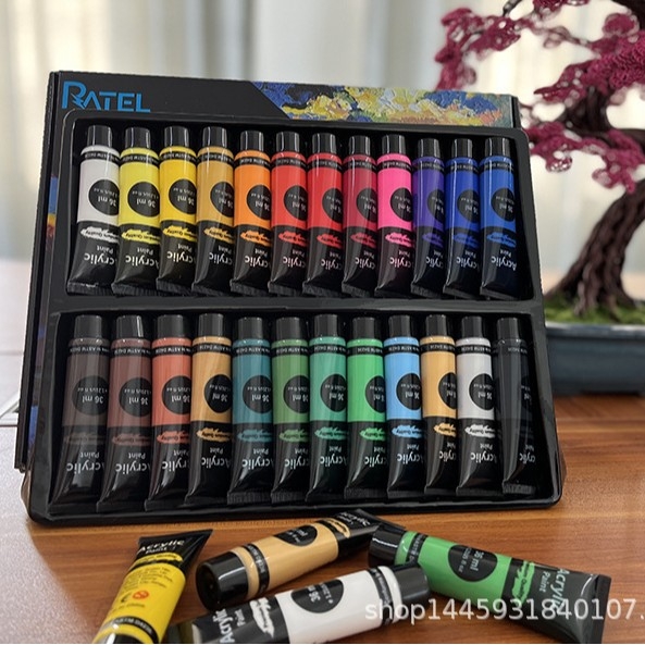 Set akrilnih boja, marka Yijia; kapacitet 36 ml; pakiranje: kutija; licencirana privatna oznaka: Da
