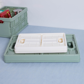 Plastikust kokkupandav ladustuskorv Xin Wan Ting, mudelid 7711/7722, mõeldud välitingimusteks, telkimiseks ja auto tagaosas korraldamiseks; sobib puuviljadele, köögiviljadele, kosmeetika- ja ehetele ning raamatutele.