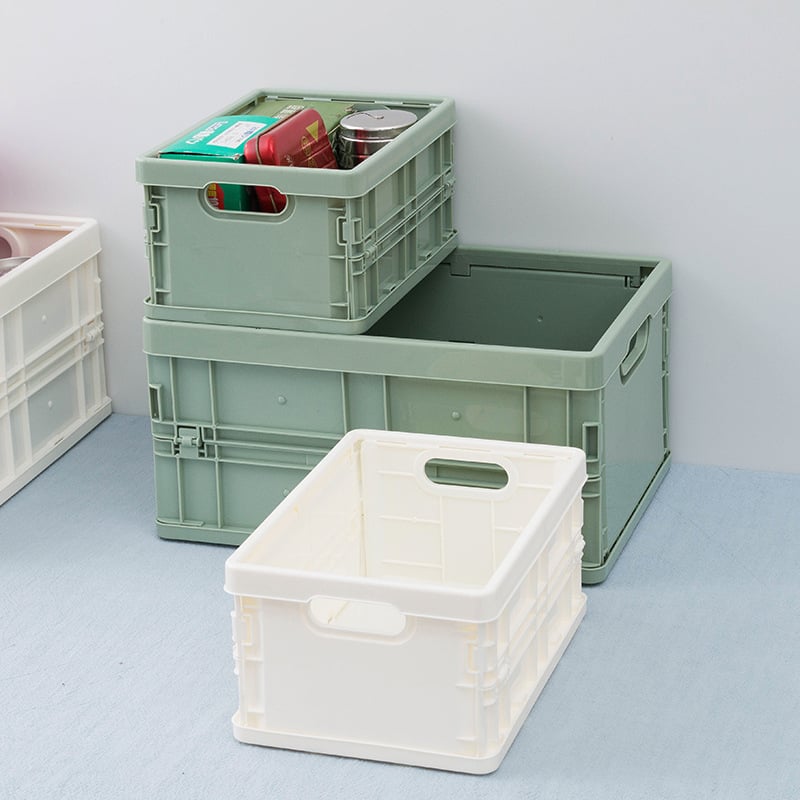 Plastikust kokkupandav ladustuskorv Xin Wan Ting, mudelid 7711/7722, mõeldud välitingimusteks, telkimiseks ja auto tagaosas korraldamiseks; sobib puuviljadele, köögiviljadele, kosmeetika- ja ehetele ning raamatutele.