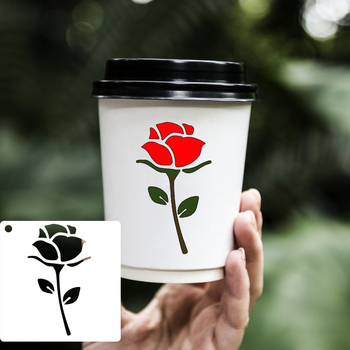 DIY шаблони за изрязване: серия цветя, животни и насекоми, калъпи за рисуване и графити; Материал: PET; Внос: Не; IP разрешение: Не