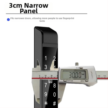 Замък за врати с пръстов отпечатък, модел QDA6, водоустойчив, за врати от алуминиева сплав, капацитет 100 отпечатъка, сканиране <0,5 s, процент фалшив прием 0,0001, диапазон -10°C до 75°C