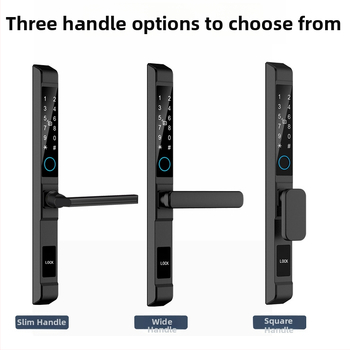 Замък за врати с пръстов отпечатък, модел QDA6, водоустойчив, за врати от алуминиева сплав, капацитет 100 отпечатъка, сканиране <0,5 s, процент фалшив прием 0,0001, диапазон -10°C до 75°C