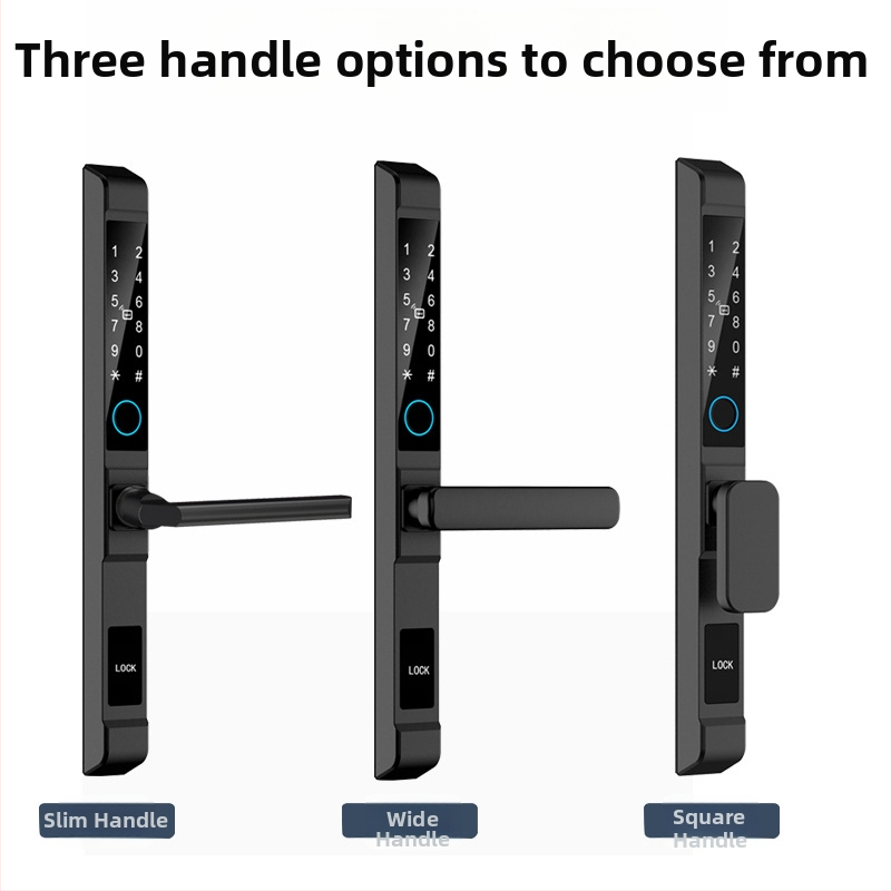 Замък за врати с пръстов отпечатък, модел QDA6, водоустойчив, за врати от алуминиева сплав, капацитет 100 отпечатъка, сканиране <0,5 s, процент фалшив прием 0,0001, диапазон -10°C до 75°C