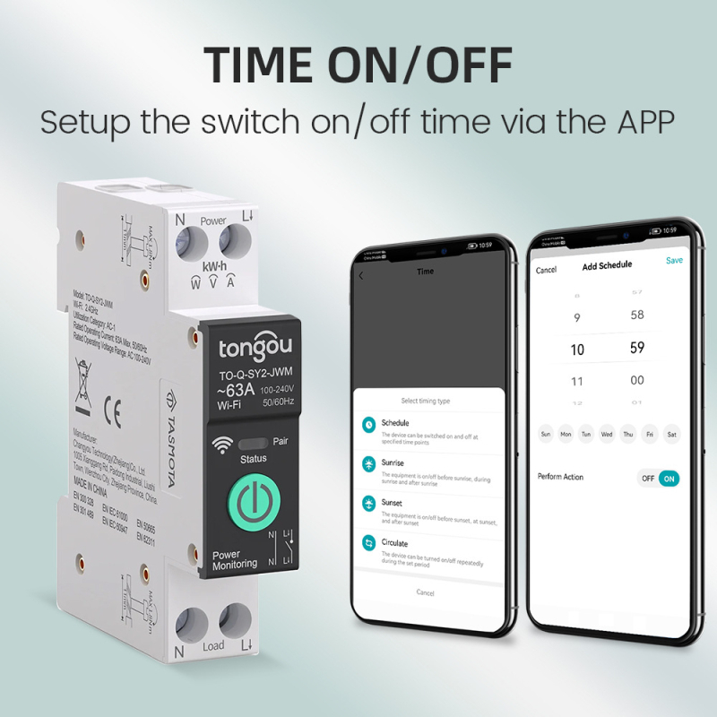 Tongou To-q-sy2-jwm ниско напрежение миниатюрен прекъсвач за индустриални/комерсиални/граждански разпределения на енергия и осветление