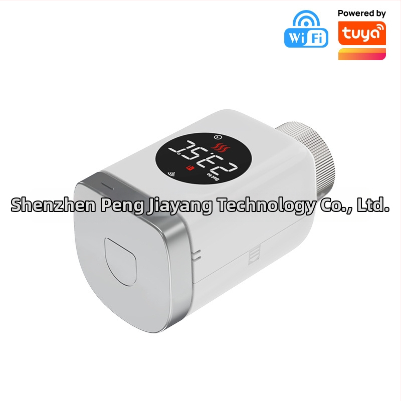 TRV801W Viedais radiatora vārsts, Wi‑Fi, LED digitālais displejs, DC 4.5V, cauruļu uzstādīšana