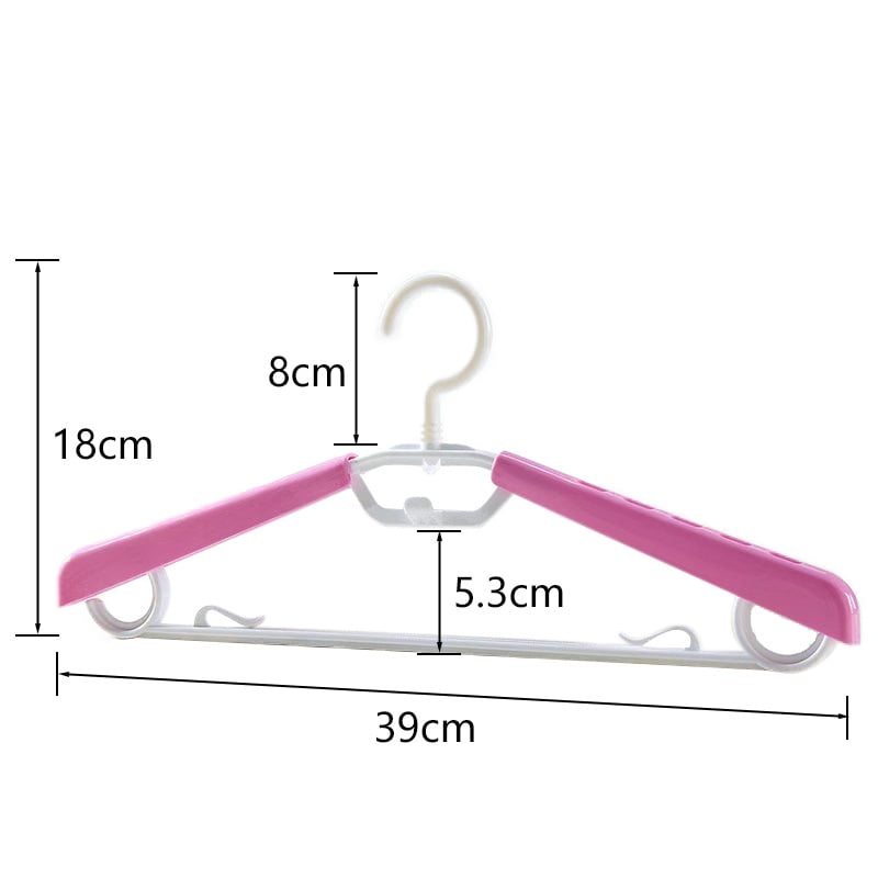 Разтегателна пластмасова закачалка за дрехи, нехлъзгаща се, без следи по раменете, тежка и здрава, за домашна употреба – за дрехи, панталони и връзки