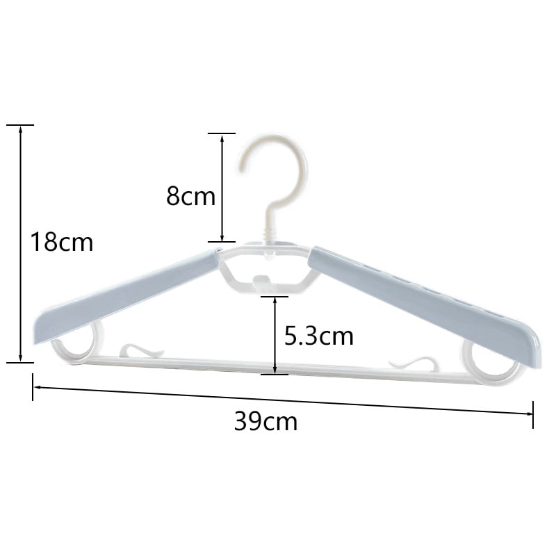 Разтегателна пластмасова закачалка за дрехи, нехлъзгаща се, без следи по раменете, тежка и здрава, за домашна употреба – за дрехи, панталони и връзки