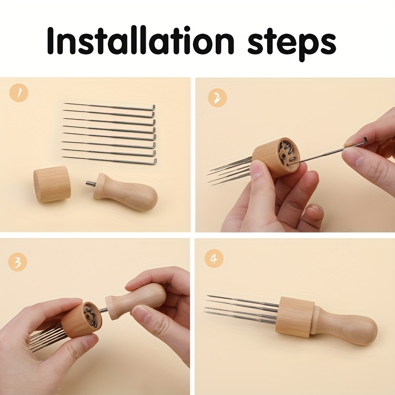 Комплект за филцване от вълна – DIY комплект с инструменти и кутия за съхранение за начинаещи, стил Минималистичен, марка Junji (Марка Junji; Стил Минималистичен; Включва кутия за съхранение; За начинаещи)