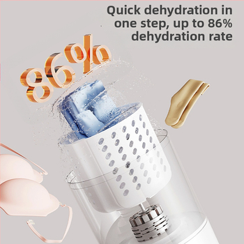 Mini veļas mašīna ar integrētu mazgāšanu un žāvēšanu, bezvadu portatīvs ierīce apģērbiem un zeķēm (Ry-002, 5V, 15W, USB uzlāde, <2 stundas)