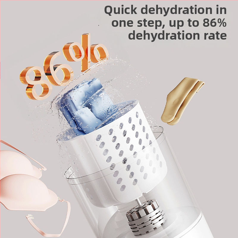 Mini skalbimo mašina su integruota plovimo ir džiovinimo funkcija, belaidė nešiojama priemonė apatiniams drabužiams ir kojinėms (Ry-002, 5V, 15W, USB įkrovimas, <2 val.)