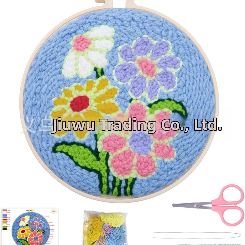 Punch needle õmblus DIY komplekt pildiraamile — Ninety-five, kangas, kaasaegne minimalistlik stiil, muu tikand, kingitus