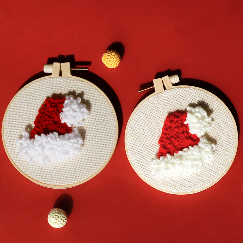 Комплект за кръстат бод върху ленено платно с анимационен мотив — Коледна серия, за хол и спалня