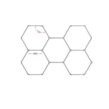 LED декоративна светлина, без сенки, енергоспестяващ полилей, серия Honeycomb HX-BCD-04 – 168W, 220V, 1600 lm, PF 0,8