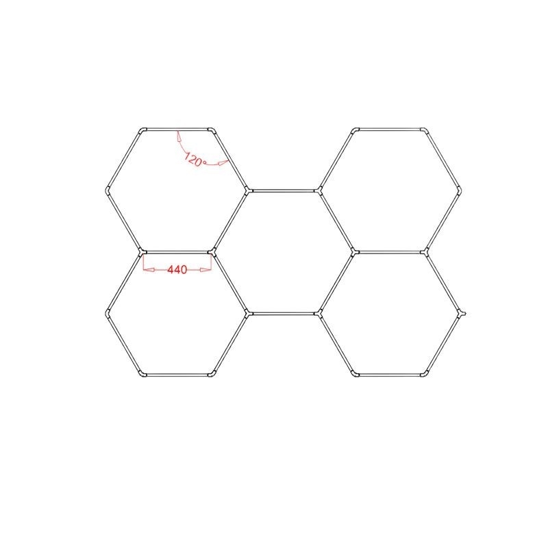 LED декоративна светлина, без сенки, енергоспестяващ полилей, серия Honeycomb HX-BCD-04 – 168W, 220V, 1600 lm, PF 0,8
